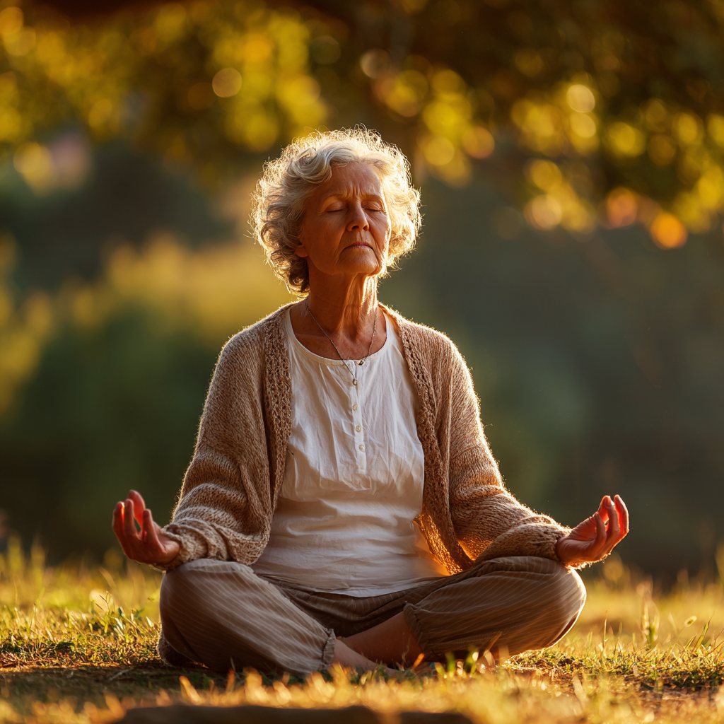Group of confident elderly Europeans in yoga class, demonstrating various poses that strengthen core muscles and improve balance
